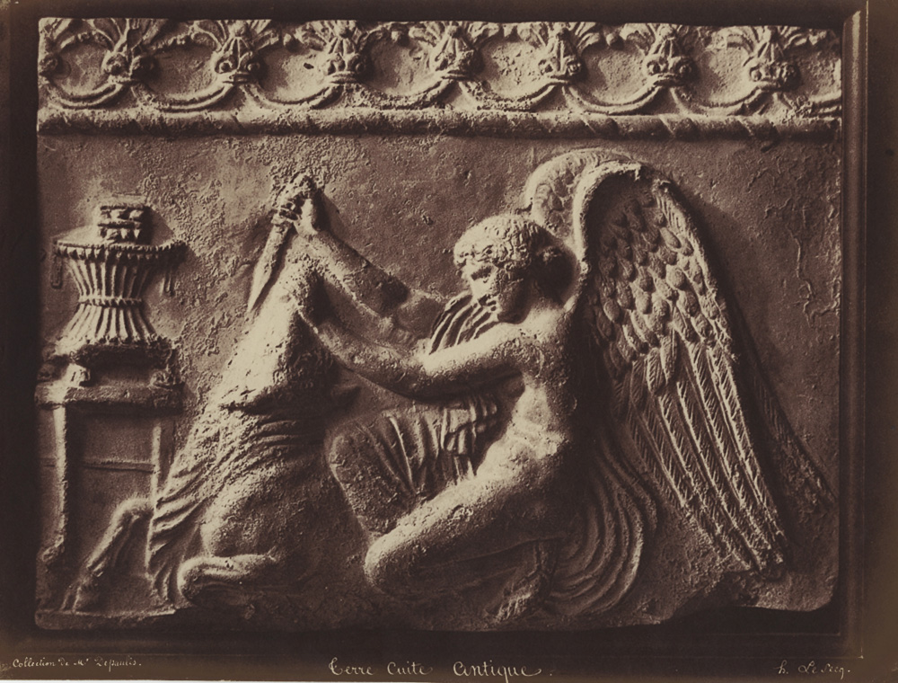 Photo Detail - Henri Le Secq - Antique Terracotta Relief of an Angel Slaying a Bull