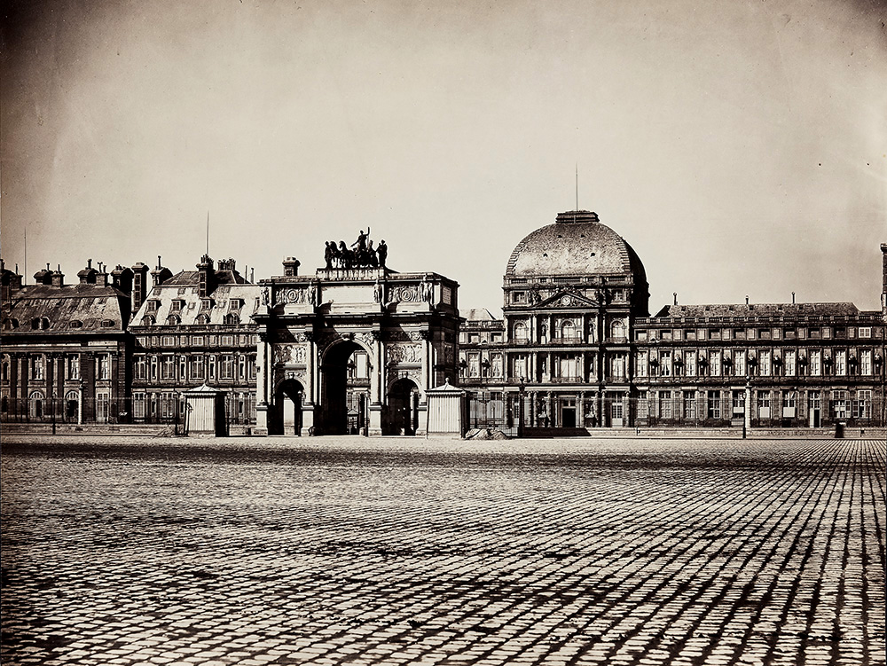 Photo Detail - Gustave Le Gray - Palais des Tuileries, Place du Carrousel, Arc de Triomphe et Façade Est, Paris