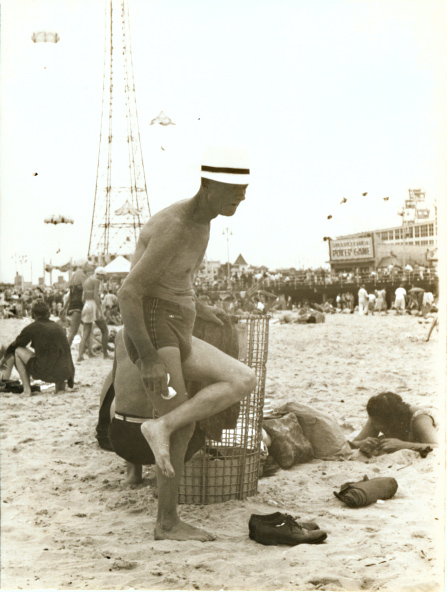 Helen Levitt - Man at Beach, Coney Island, NY