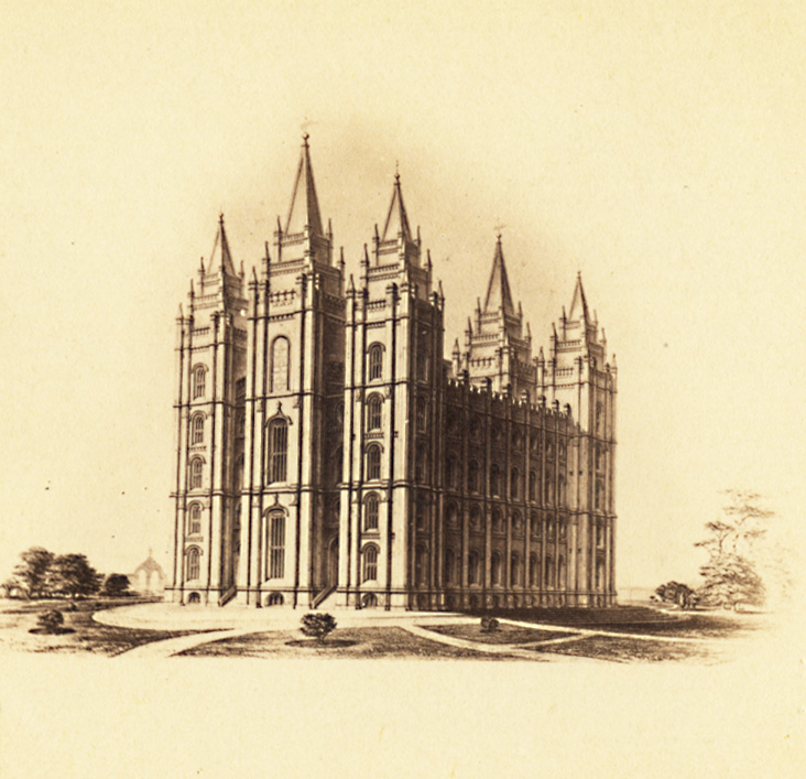 Photo Detail - Charles W. Carter - Temple in Course of Construction (Drawing)