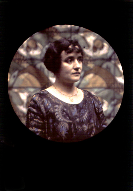 Anonymous - Portrait of Woman in Front of Modern Stain Glass Anonymous - Portrait of Woman in Front of Modern Stain Glass