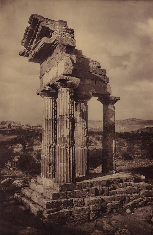 Adolphe Braun & Co. - Vertical Panorama of Ruins of Temple of Castor and Pollux