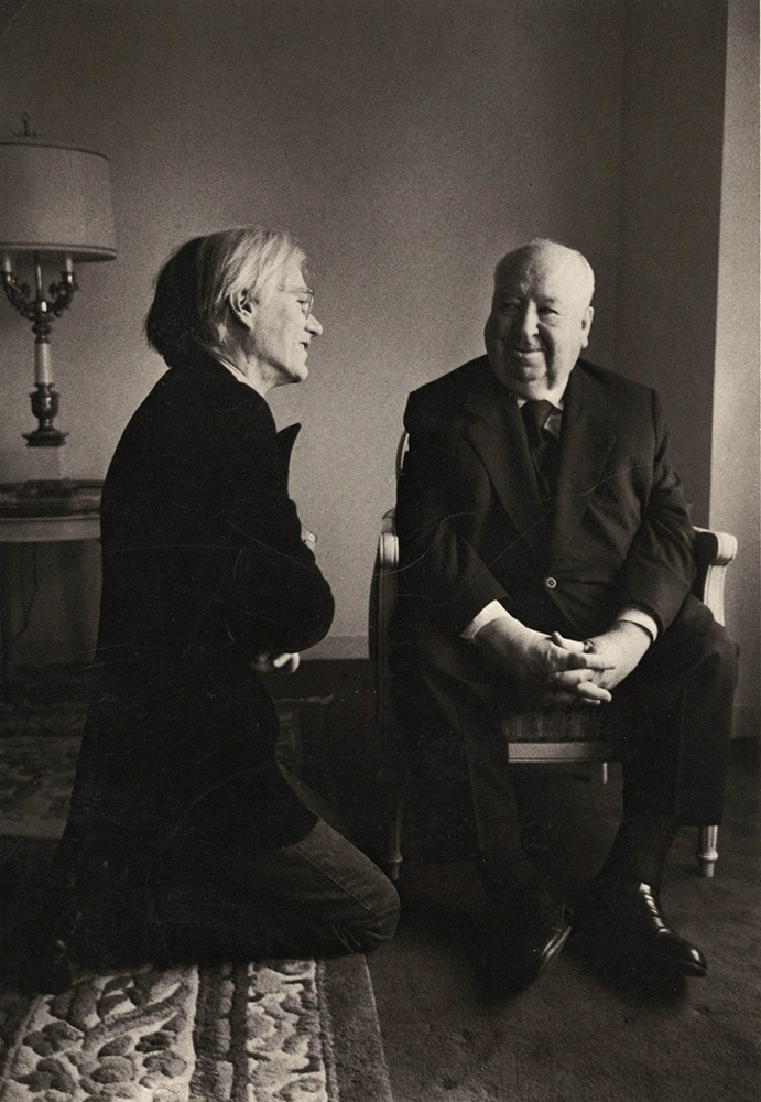 Photo Detail - Jill Krementz - Andy Warhol and Alfred Hitchcock, New York City