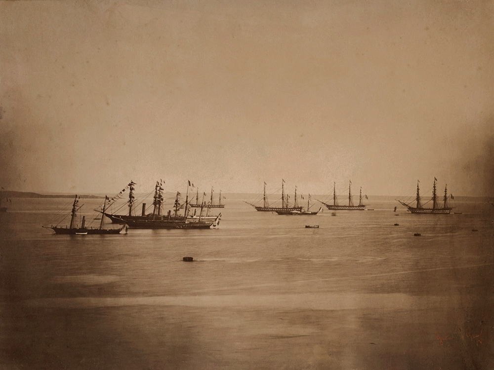 Gustave Le Gray - Flotte Franco-Anglais en Rade de Cherbourg