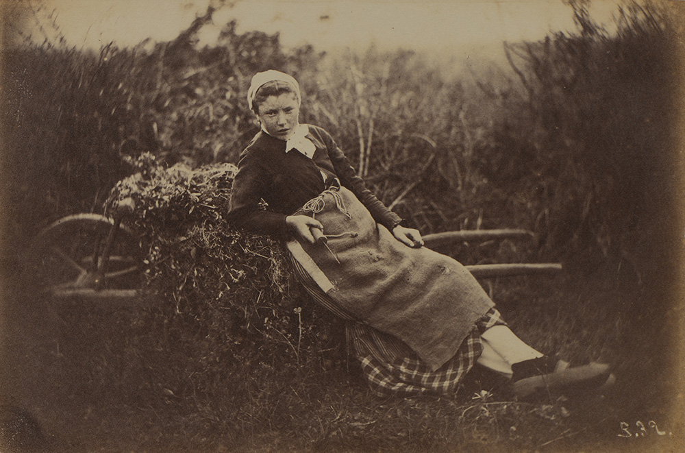 Auguste Giraudon's Artist - Peasant Girl Resting on a Wheelbarrow