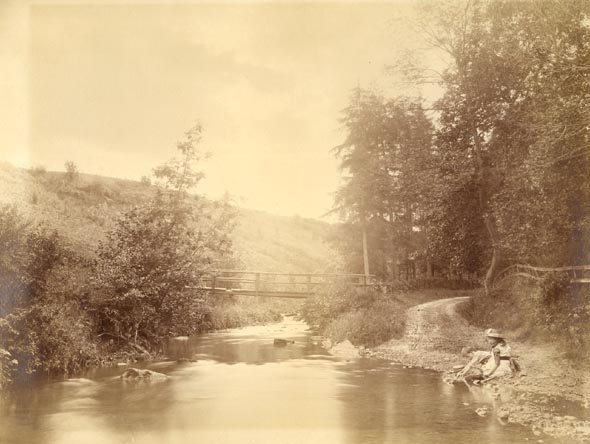 Anonymous (Roger Fenton?) - Children Playing at the Edge of a Stream