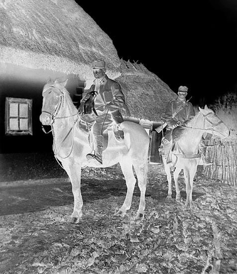 Anonymous - Austrian Soldiers on Horseback Holding Dog, WWI